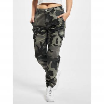 Urban Classics Ladies High Waist Dark Camo Cargo Pants