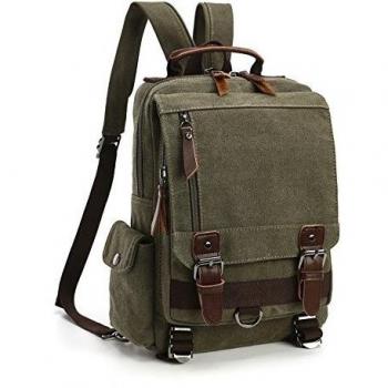 LOSMILE Mochila Hombres Mujer Lona Bolso de Bandolera La Bolsa de Mensajero Bolsa de Lona Bolsa de Hombro Messenger Bag Backpack.
