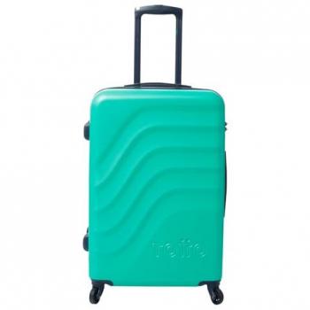 Maleta Rígida Mediana Bazy Turquesa, 46 x 68 x 26 cm, Capacidad 81 L, Alta Resistencia a Impactos, Ruedas 360º, Manija Telescópica,