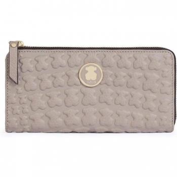 Cartera de mujer Sherton mediana de piel vacuna grabada