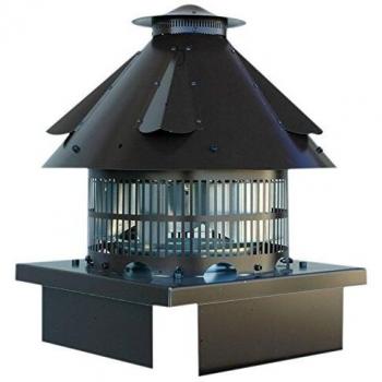 Extractor eléctrico universal para chimeneas 32-42 cm con centralina de comando y acabado en lamiera preverniciata