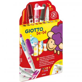 Estuche 8 Rotuladores Cambiacolor Giotto be-be