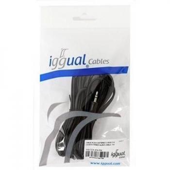 Iggual PSICCA-404-5M - Cable audio estéreo 3.5 mm, 5 metros, color negro