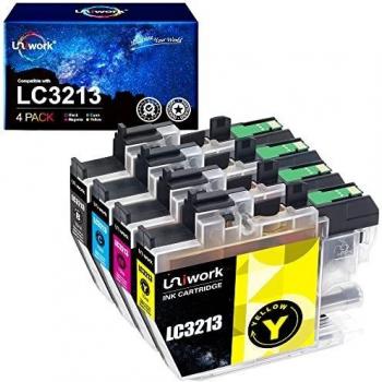 Uniwork LC3213 Cartuchos de Tinta Compatible para Brother LC3213 LC3211 para Brother MFC-J497DW DCP-J572dw DCP-J772DW DCP-J774DW MFC-J890DW MFC-J895DW
