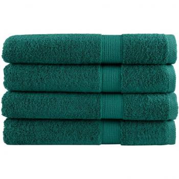 Toallas de sauna SOLUND 4 unidades verde 80x200 cm 600 gsm 100% algodón