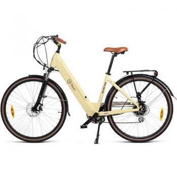 Youin Viena Bicicleta Eléctrica Paseo 28 Pulgadas Batería Integrada y Extraíble Color Crema
