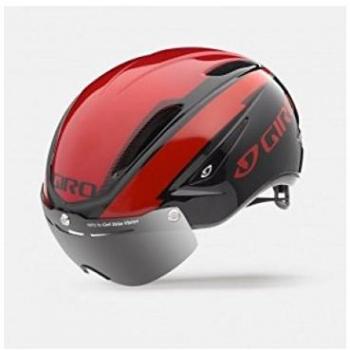 Giro adultos de la bicicleta casco aire ataque escudo 16, todo el año, unisex, color Varios colores - Brightred/Black, tamaño small