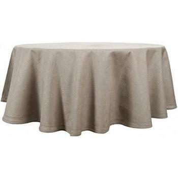 Lino fashion: redondo (ovalado), color gris oscuro, lino/algodón mantel, Gris, 180cm x 300cm- 71 x 118 oval