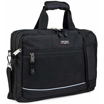 TEMPO - Maletín Portadocumentos Ordenador Portátil 15. Bolso de Mano. Elegante. Cómodo Diseño Básico. Marca 801040, Color Negro