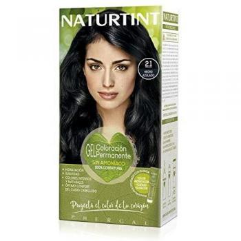 Naturtint | Coloración sin amoniaco | 100% cobertura de canas | Ingredientes vegetales | Color natural y duradero | 2.1 Negro Azulado | 170ml