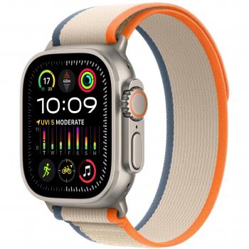 Apple Watch Nylon Band 49 Orange/Beige LS/M