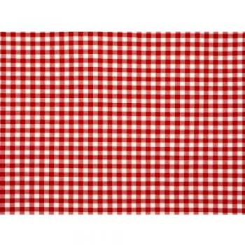 Paire de Vitrages Petit Voilage Carreaux Rojos y Blancos 45x90 cm