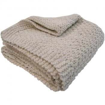 Overseas Manta tejida 130x150 cm blanco crudo