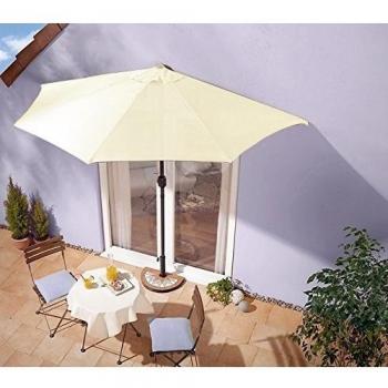 Sombrilla Beige con manivela - semicircular