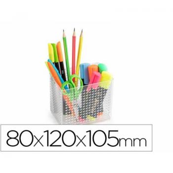 Organizador de sobremesa Plasticforte transparente n 1 80x120x105 mm
