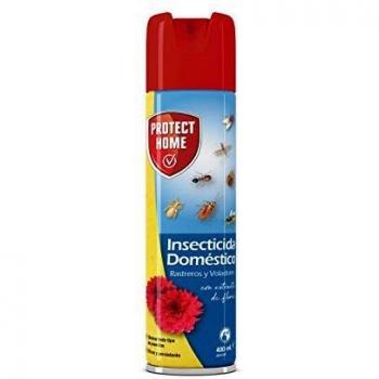 PROTECT HOME Insecticida Doméstico para el Control de Insectos voladores y Rastreros, Transparente, 400ml