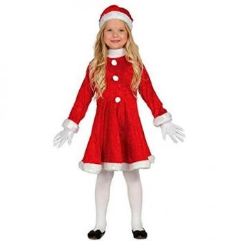 Disfraz de Papá Noel para Niña con Accesorios, Talla 5-6 Años, 100% Poliéster, Alta Calidad