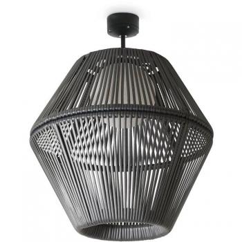 Colgante NELL IP65 E27 15W Ratán Grafito CRISTHER 857D-G05X1A-58