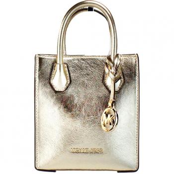 Mercer XS Pale Gold Metallic North South Shopper Crossbody Bag
