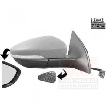 Espejo retrovisor VAN WEZEL 5841818 con características de ajuste eléctrico, calefacción, cristal convexo y diseño específico para vehículo