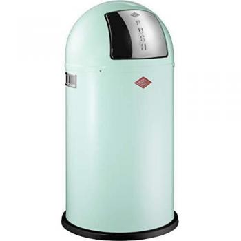 Wesco Pushboy, Cubo de Basura de, Metal, Verde Menta, 40 x 76.5 x 40 cm