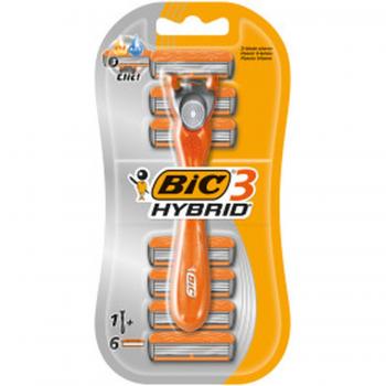 Razor BIC Flex 3 Híbrido para Hombre - Pack de 6 unidades