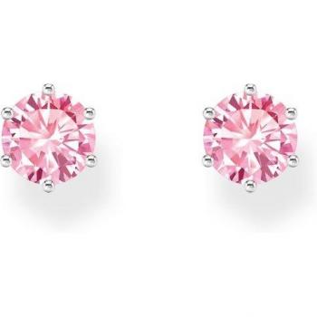 Thomas Sabo Sterling Silver Pink Zirconia Brilliant Cut Stud Earrings