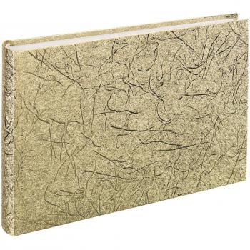 Hama 00001732 Caracas - Álbum de fotos y de huéspedes, 2 en 1, 30 x 20/60 cm, color dorado