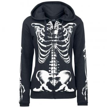 Full Volume by EMP Sudadera Skeleton Capucha con Cremallera Negro S