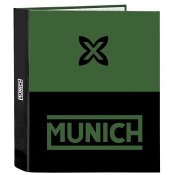 Carpeta folio 4 anillas lomo ancho Munich Caviar