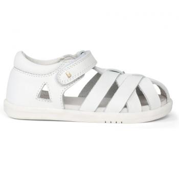 Sandalias Bobux Tropicana II Blanco - Sandalias de bebés Bobux de piel en color blanco con diseño tropical y estilo fresco.