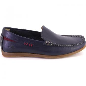 Fluchos - Zapato casual de hombre PD-F1729, Mocasines de hombre en piel azul marino
