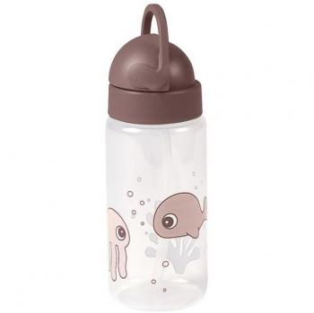 Botella con pajita Sea Friends Rosa Done by Deer - Animales Marinos
