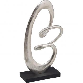 Figura Decorativa BB Home 24 x 10 x 42 cm Negro Plata