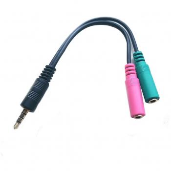 Microconnect Cable de Audio 3,5mm a 2 x 3,5mm Negro