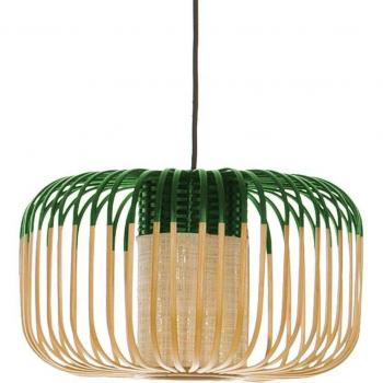 Lámpara de suspensión Bambú Verde Ø35cm H23cm