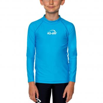 iQ UV 300 camiseta Youngster de mangas largas, ropa de protección UV, Turquesa