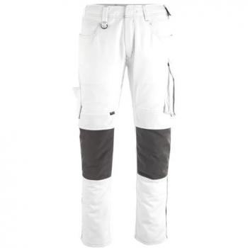 Pantalones de Trabajo Mascot Erlangen 90C58, Blanco/Antracita Oscuro