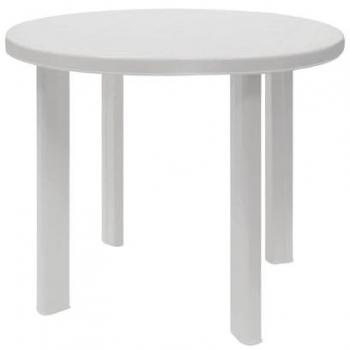 Mesa Redonda de Resina Blanca Ø89x72cm 7house