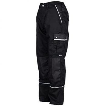 TMG® - Pantalones cargo de trabajo para hombre - Resistentes y con bolsillos para poner rodilleras - Negro