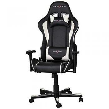 DXRacer Formula OH/FE08/NW Silla de gaming, negro y blanco