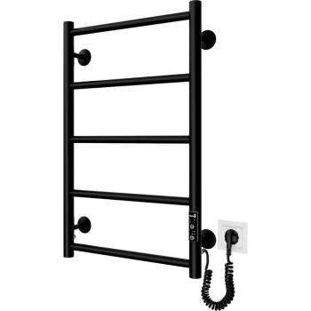 Radiador Toallero Eléctrico Mario TM Classic Flat Bajo Consumo con Temporizador Negro Mate 650x430 mm 65W