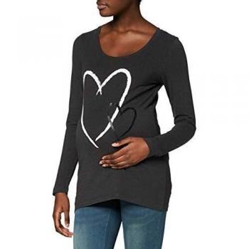 MAMALICIOUS Mlheartie X-mas L/s Jersey Top A. Camisa Manga Larga, Gris