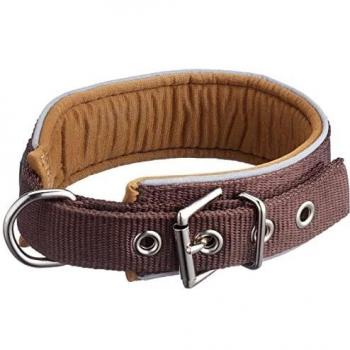HUNTER Collar para perro NEOPRENE REFLECT, nailon, acolchado de neopreno, reflectante, 50