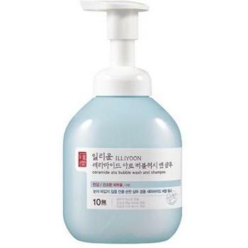 ILLIYOON Ceramide Ato Bubble Wash And Shampoo 400ml - Cosmetics