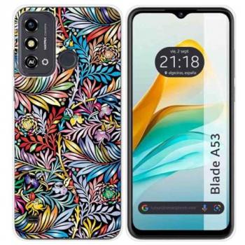 Funda de Silicona para Zte Blade A53 con Diseño de Flores 04