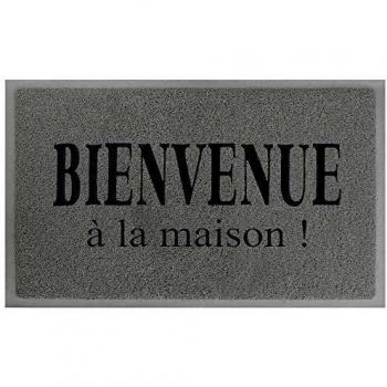 Tapis Déco - 1740411, Tapete De Entrada Rectangulo, 45 X 75 Cm, Maison, Alfombra De Entrada, Gris/Negro