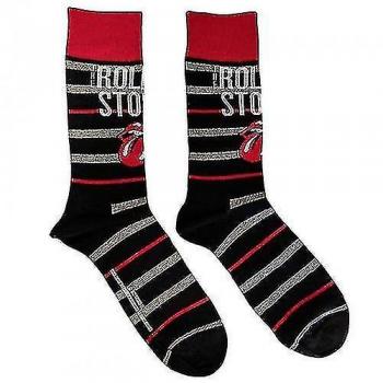Calcetines Unisex Adultos The Rolling Stones con Logotipo de Lengua, Negro/Rojo/Blanco, Talla 7 UK-11 UK