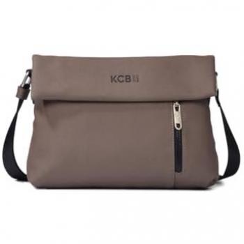 Bandolera Antirrobo Mediana KCB Strong 100% Vegana - Diseño Compacto y Resistente, Seguro, Ideal para Uso Diario, Asas Ajustables, Color Taupe
