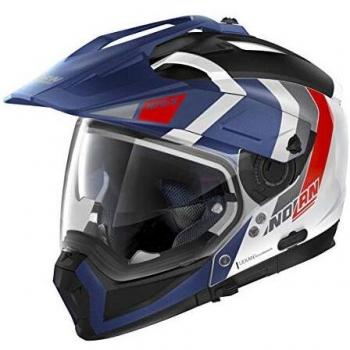 Casco Nolan N70-2 X Decurio N-Com Blanco Rojo Azul 2XS